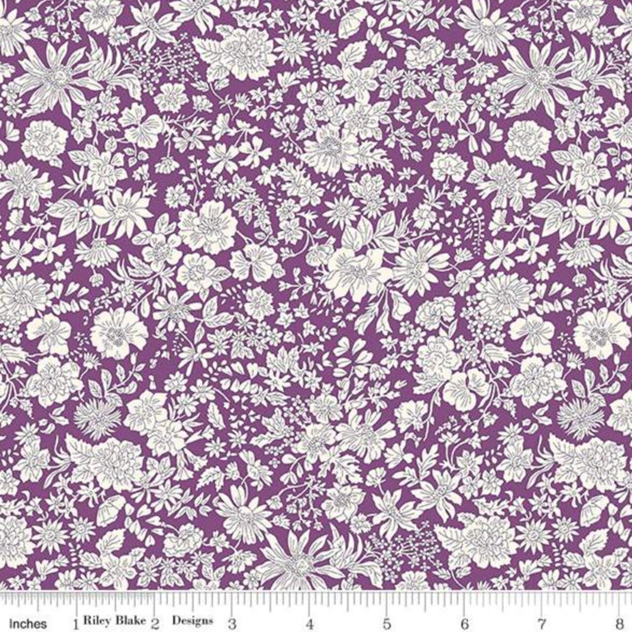 Emily Belle in Plum (01666443a) | Emily Belle | Liberty Fabrics | Riley Blake